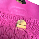 ミュウミュウ miu miu ナッパクリスタル RP0233 ピンク ナッパレザー レディース ショルダーバッグ