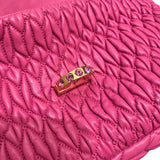 ミュウミュウ miu miu ナッパクリスタル RP0233 ピンク ナッパレザー レディース ショルダーバッグ