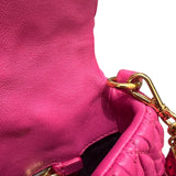 ミュウミュウ miu miu ナッパクリスタル RP0233 ピンク ナッパレザー レディース ショルダーバッグ