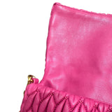 ミュウミュウ miu miu ナッパクリスタル RP0233 ピンク ナッパレザー レディース ショルダーバッグ