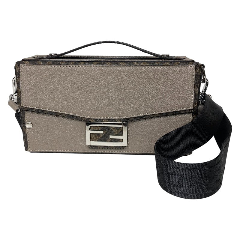 フェンディ FENDI ソフトトランク バゲッドバッグ 7VA565 グレージュ PVC・カーフ ユニセックス ショルダーバッグ