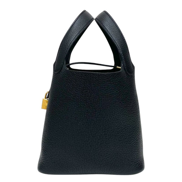 エルメス HERMES ピコタンロックPM B刻 ブラック ゴールド金具 トリヨン レディース ハンドバッグ
