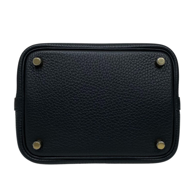 エルメス HERMES ピコタンロックPM B刻 ブラック ゴールド金具 トリヨン レディース ハンドバッグ