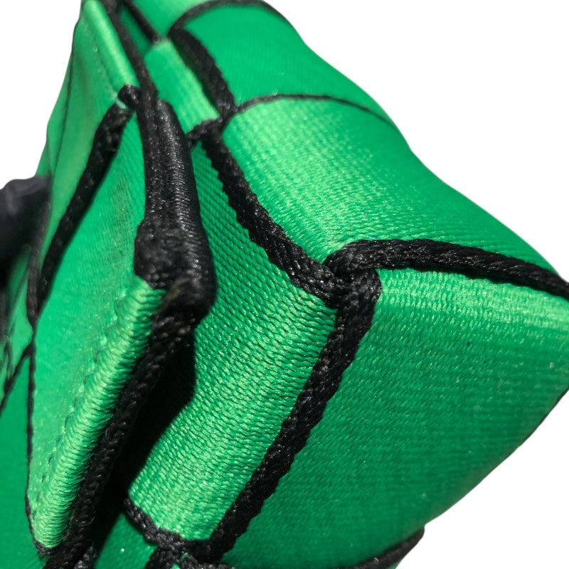 ボッテガ・ヴェネタ BOTTEGA VENETA ウェビングカセット グリーン・ブラック・シルバー金具 キャンバス キャンバス ユニセックス ショルダーバッグ