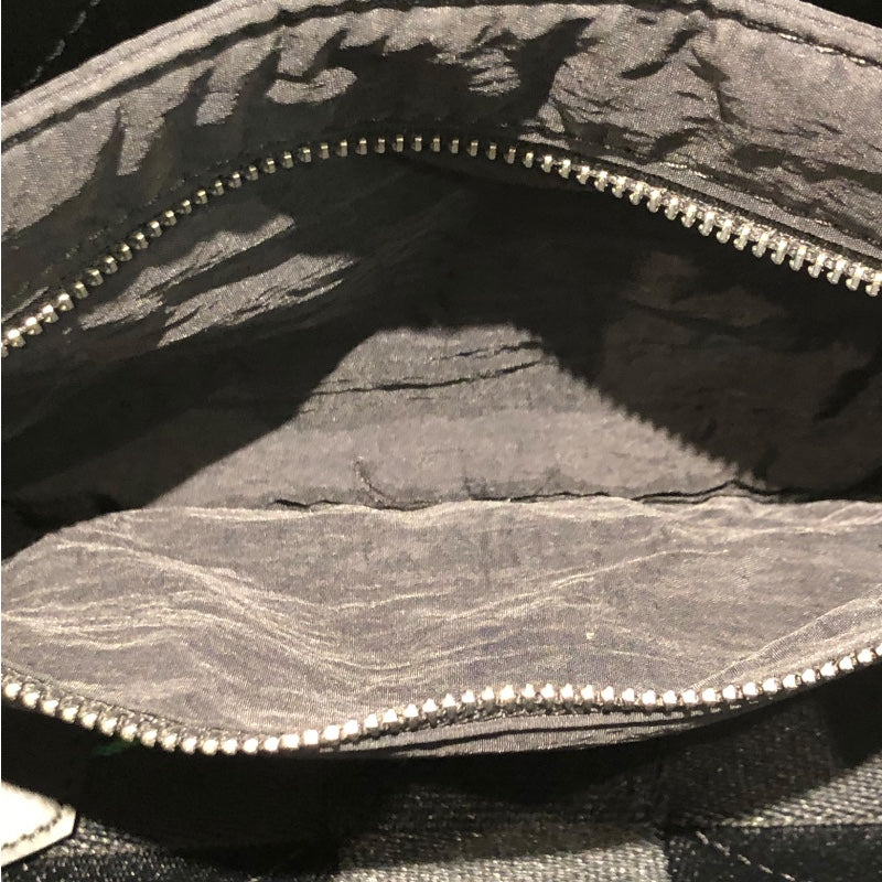 ボッテガ・ヴェネタ BOTTEGA VENETA ウェビングカセット グリーン・ブラック・シルバー金具 キャンバス キャンバス ユニセックス ショルダーバッグ