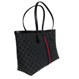 バレンシアガ BALENCIAGA BALENCIAGA × GUCCI コラボ ザ ハッカープロジェクト グラフィティ ミディアム 380125 ブラック キャンバス/レザー ユニセックス トートバッグ