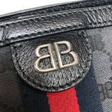 バレンシアガ BALENCIAGA BALENCIAGA × GUCCI コラボ ザ ハッカープロジェクト グラフィティ ミディアム 380125 ブラック キャンバス/レザー ユニセックス トートバッグ