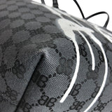 バレンシアガ BALENCIAGA BALENCIAGA × GUCCI コラボ ザ ハッカープロジェクト グラフィティ ミディアム 380125 ブラック キャンバス/レザー ユニセックス トートバッグ