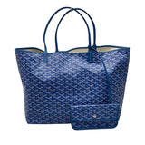 ゴヤール GOYARD サン・ルイGM ブルー コーティングキャンバス レディース トートバッグ