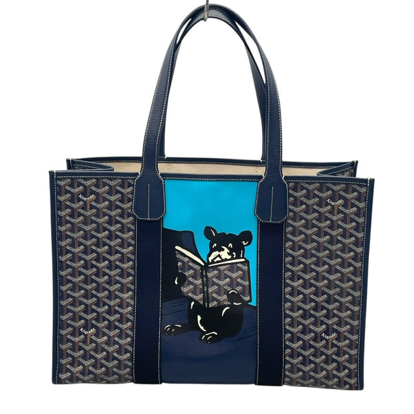 ゴヤール GOYARD ヴィレットMM ネイビー コーティングキャンバス レディース トートバッグ