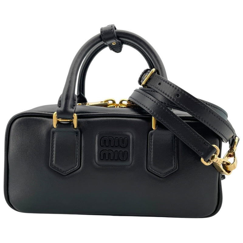 ミュウミュウ miu miu アルカディ レザー ミニバッグ 5BP088 ブラック レザー レディース ハンドバッグ