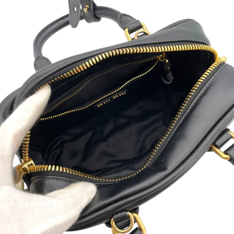 ミュウミュウ miu miu アルカディ レザー ミニバッグ 5BP088 ブラック レザー レディース ハンドバッグ