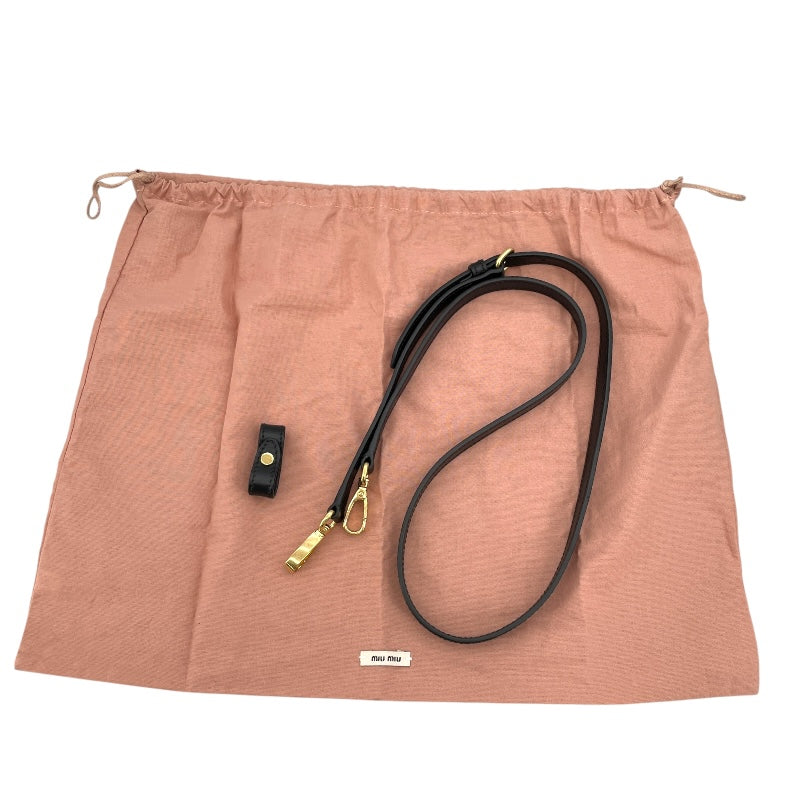 ミュウミュウ miu miu アルカディ レザー ミニバッグ 5BP088 ブラック レザー レディース ハンドバッグ