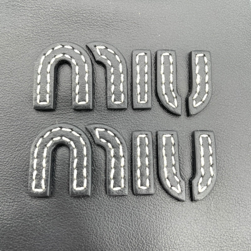 ミュウミュウ miu miu アイビー レザー ハンドバッグ 5BA281 ブラック レザー レディース ハンドバッグ