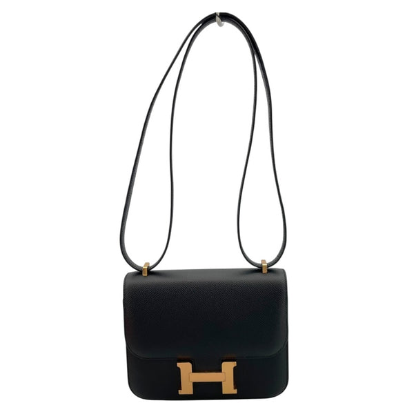 エルメス HERMES コンスタンス3 ミニ Z刻印 ブラック GD金具 エプソン レディース ショルダーバッグ