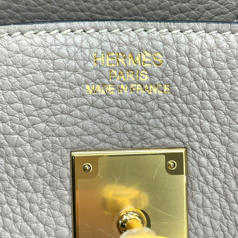 エルメス HERMES バーキン35 □O刻 トゥルティエールグレー×ゴールド金具 トリヨン レディース ハンドバッグ