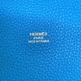 エルメス HERMES ピュールサングル B刻 ライム・ヴェールアンサンブル・ブルーイドラ トワル レディース トートバッグ