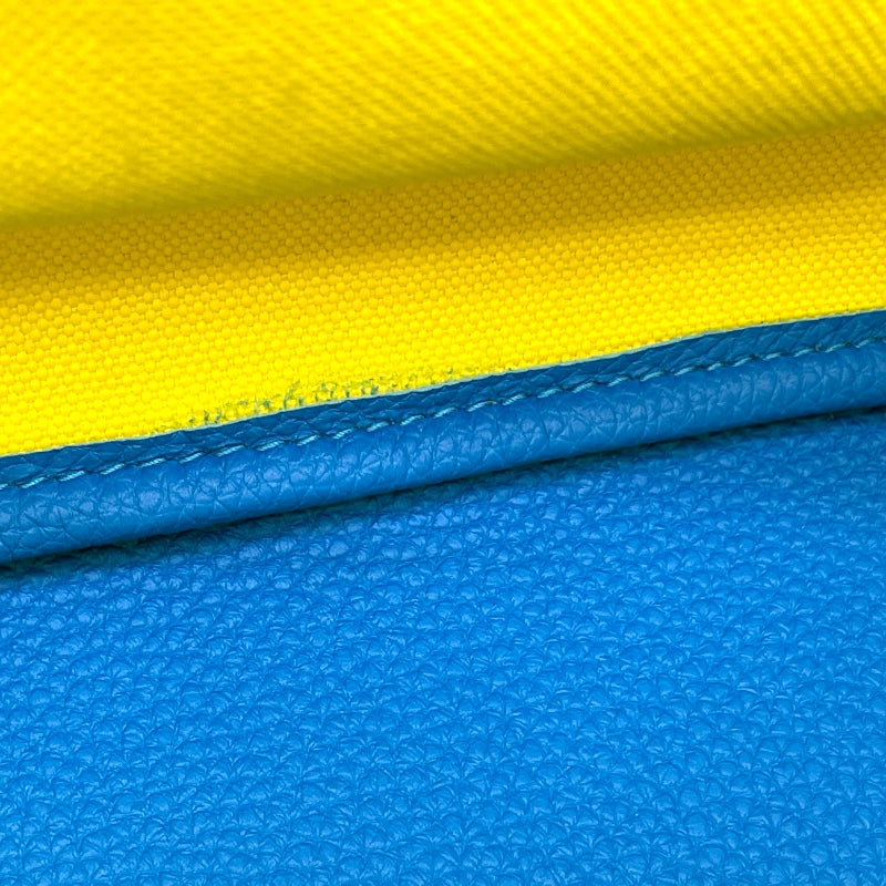 エルメス HERMES ピュールサングル B刻 ライム・ヴェールアンサンブル・ブルーイドラ トワル レディース トートバッグ