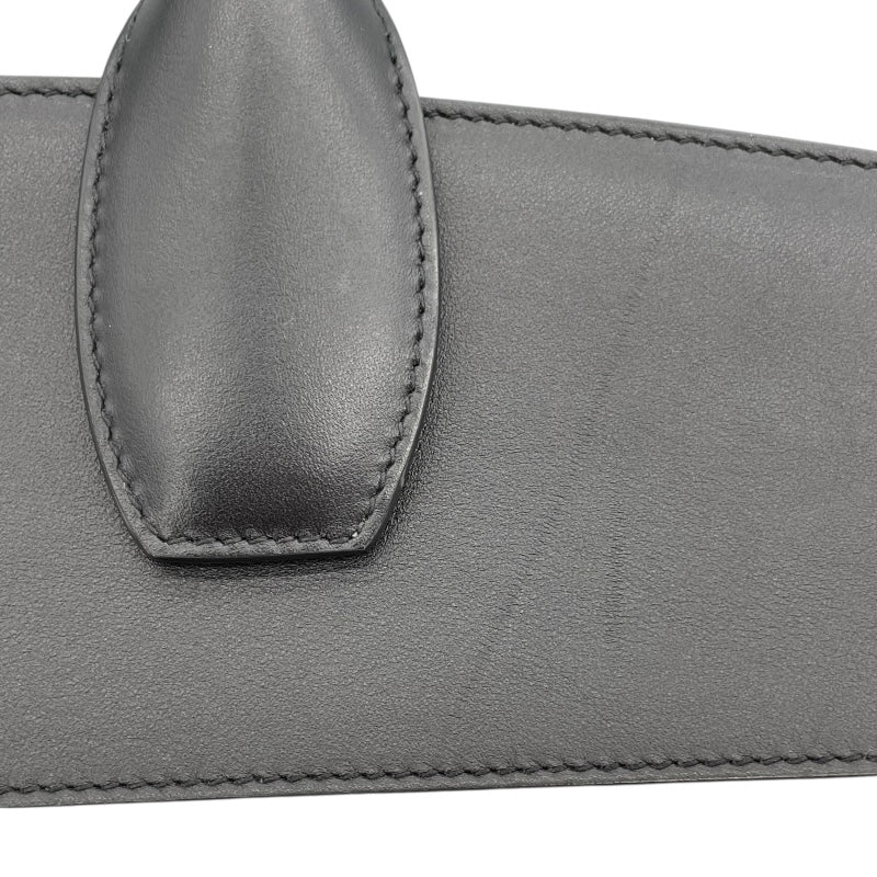 サルヴァトーレ・フェラガモ Salvatore Ferragamo スタジオ２WAY AU-21104  ブラック レザー/ラフィア レディース ショルダーバッグ