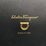 サルヴァトーレ・フェラガモ Salvatore Ferragamo スタジオ２WAY AU-21104  ブラック レザー/ラフィア レディース ショルダーバッグ