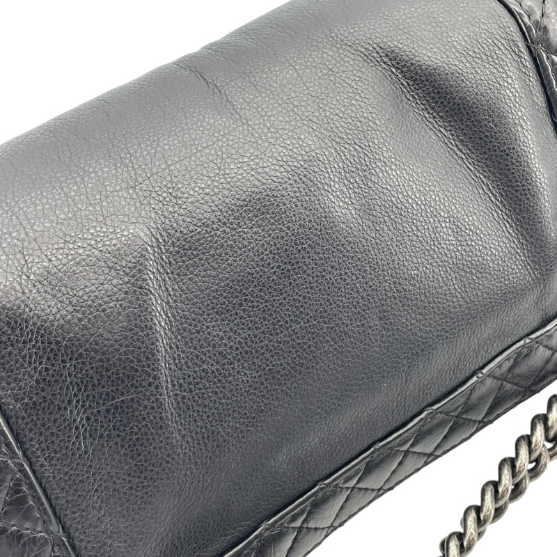 シャネル CHANEL ボーイシャネル25 A67086 18番台 ブラック×シルバー金具 ソフトカーフ レディース ショルダーバッグ