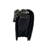 シャネル CHANEL ボーイシャネル25 A67086 18番台 ブラック×シルバー金具 ソフトカーフ レディース ショルダーバッグ