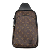 ルイ・ヴィトン LOUIS VUITTON アヴェニュー スリング M46327 ブラウン モノグラム・マカサー メンズ ボディバッグ
