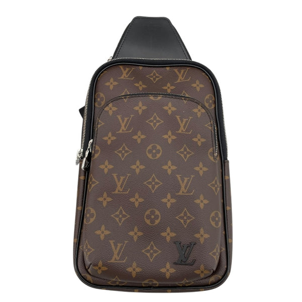 ルイ・ヴィトン LOUIS VUITTON アヴェニュー スリング M46327 ブラウン モノグラム・マカサー メンズ ボディバッグ