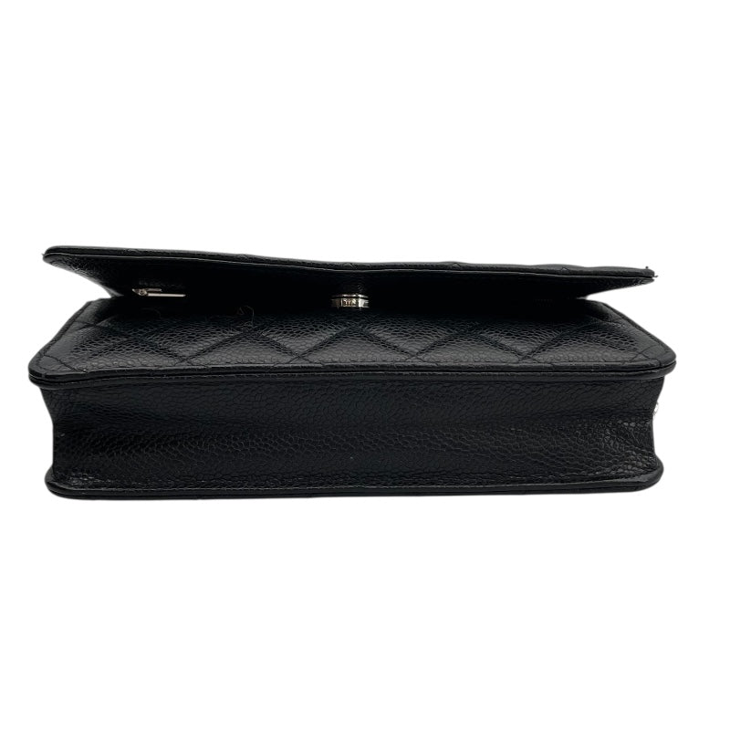 シャネル CHANEL マトラッセチェーンショルダー AP0250 28番台 ブラック SV金具 キャビアスキン レディース ショルダーバッグ