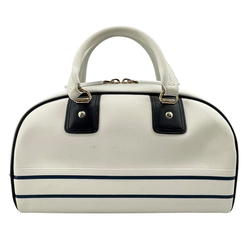 クリスチャン・ディオール Christian Dior ヴァイブスモールボウリングバッグ M6209OOBR ホワイト レザー レディース ショルダーバッグ