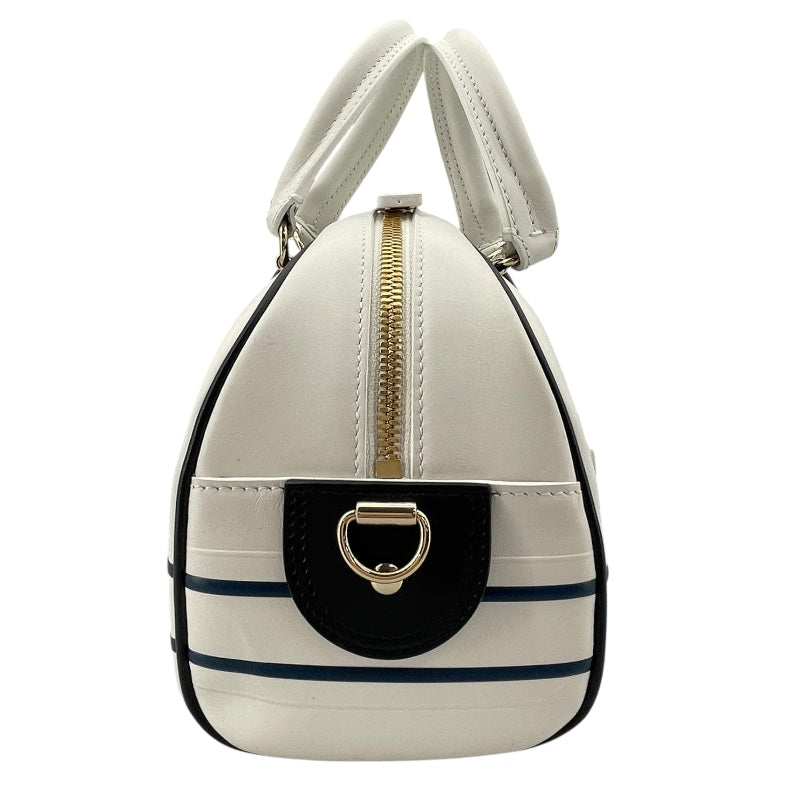 クリスチャン・ディオール Christian Dior ヴァイブスモールボウリングバッグ M6209OOBR ホワイト レザー レディース ショルダーバッグ