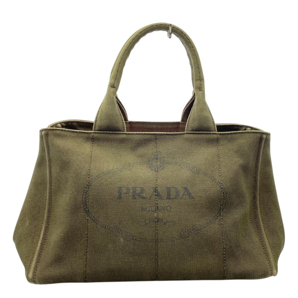 プラダ PRADA カナパトート カーキ キャンバス レディース トートバッグ