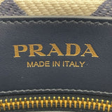 プラダ PRADA シンボル エンブロイダリーハンドバッグ 1BG462 ネイビー/ホワイト キャンバス レディース ショルダーバッグ