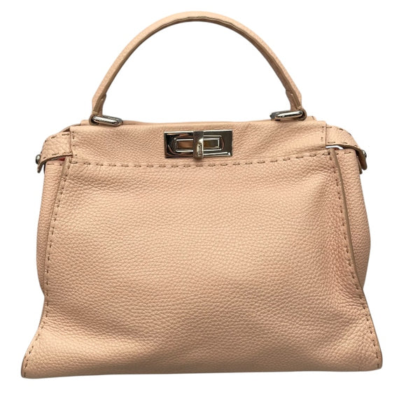 フェンディ FENDI セレリアピーカブー ミディアム 8BN226 ライトピンク/SV金具 レザー メンズ ハンドバッグ