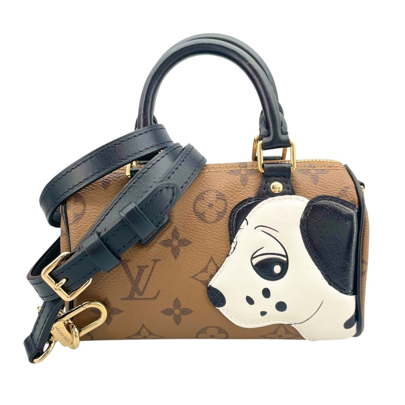 ルイ・ヴィトン LOUIS VUITTON ナノスピーディー M83688 ブラウン モノグラム・リバース レディース ショルダーバッグ