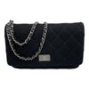 シャネル CHANEL マトラッセチェーンウォレット 17番台 ブラック SV金具 キャンバス/カーフ レディース ショルダーバッグ