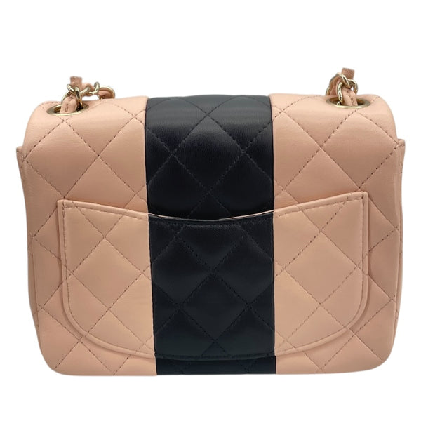 シャネル CHANEL ミニマトラッセ17 A35200 ピンク/ブラック GD金具 ラムスキン レディース ショルダーバッグ