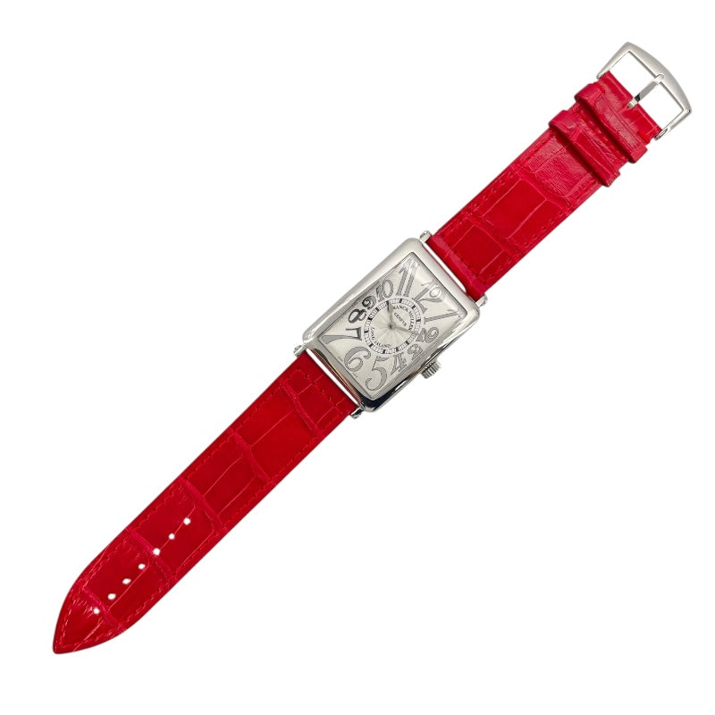 フランク・ミュラー FRANCK MULLER ロングアイランド レリーフ 1002QZREL シルバー SS メンズ 腕時計