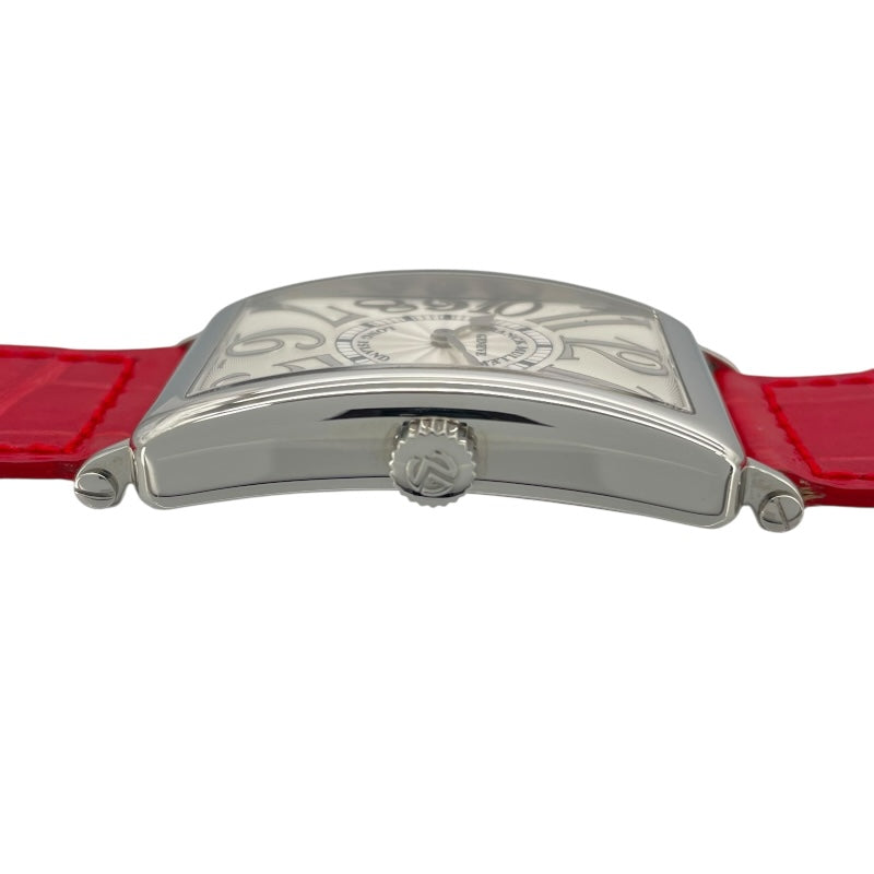 フランク・ミュラー FRANCK MULLER ロングアイランド レリーフ 1002QZREL シルバー SS メンズ 腕時計