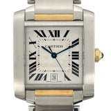 カルティエ Cartier タンクフランセーズLM W51005Q4 ホワイト K18YG/SS メンズ 腕時計