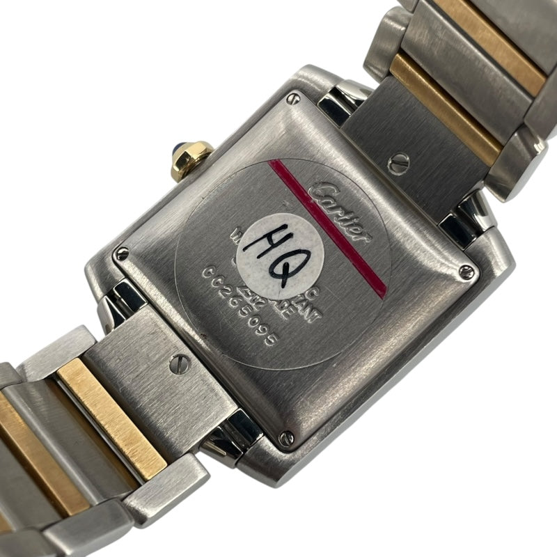 カルティエ Cartier タンクフランセーズLM W51005Q4 ホワイト K18YG/SS メンズ 腕時計