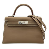 エルメス HERMES ミニケリー2 W刻印　(2024年製) エトゥープ　シルバー金具 ヴォーエプソン レディース ショルダーバッグ