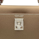 エルメス HERMES ミニケリー2 W刻印　(2024年製) エトゥープ　シルバー金具 ヴォーエプソン レディース ショルダーバッグ