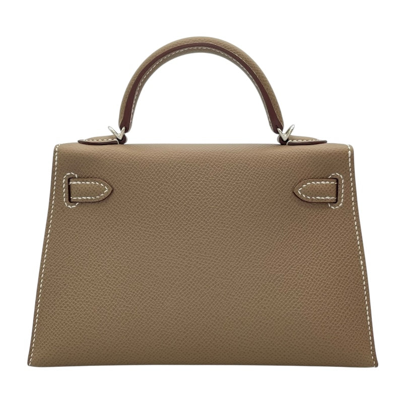 エルメス HERMES ミニケリー2 W刻印　(2024年製) エトゥープ　シルバー金具 ヴォーエプソン レディース ショルダーバッグ
