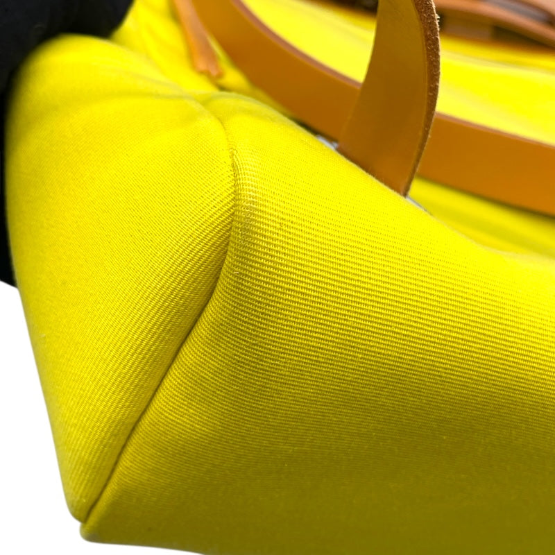 エルメス HERMES エールバッグジップアドPM Z刻 ライム/ナチュラル SV金具 トワル/ハンター レディース リュック・デイパック