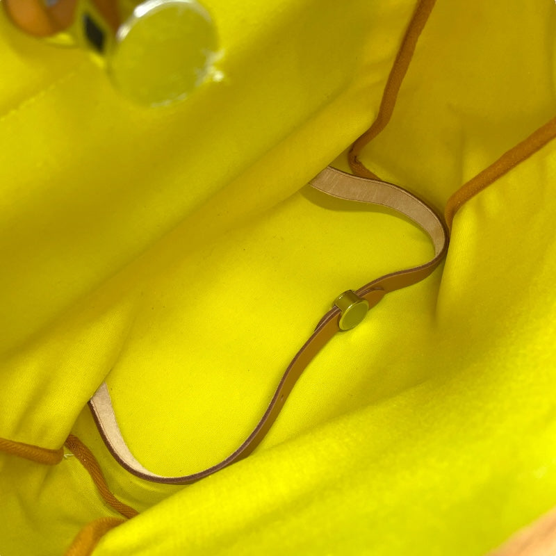 エルメス HERMES エールバッグジップアドPM Z刻 ライム/ナチュラル SV金具 トワル/ハンター レディース リュック・デイパック