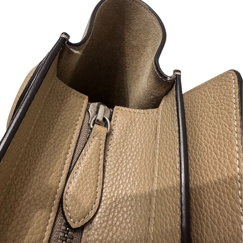 セリーヌ CELINE ラゲージマイクロショッパー ベージュ ドラムドカーフ レディース ハンドバッグ