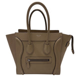 セリーヌ CELINE ラゲージマイクロショッパー ベージュ ドラムドカーフ レディース ハンドバッグ