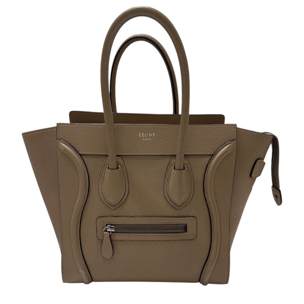 セリーヌ CELINE ラゲージマイクロショッパー ベージュ ドラムドカーフ レディース ハンドバッグ