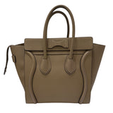 セリーヌ CELINE ラゲージマイクロショッパー ベージュ ドラムドカーフ レディース ハンドバッグ
